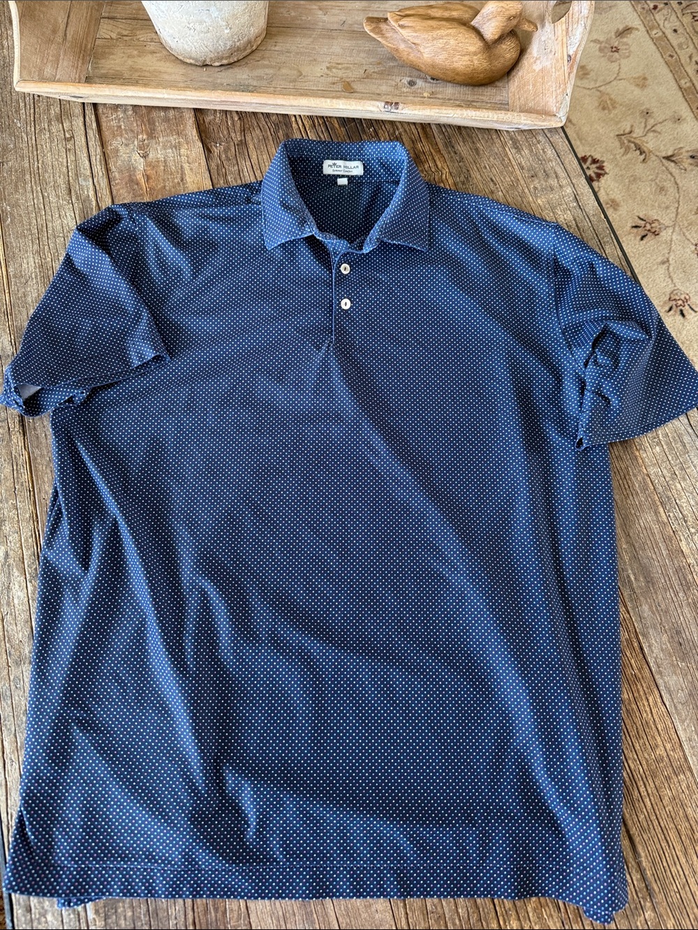 Peter Millar Navy Polo Summer Comfort